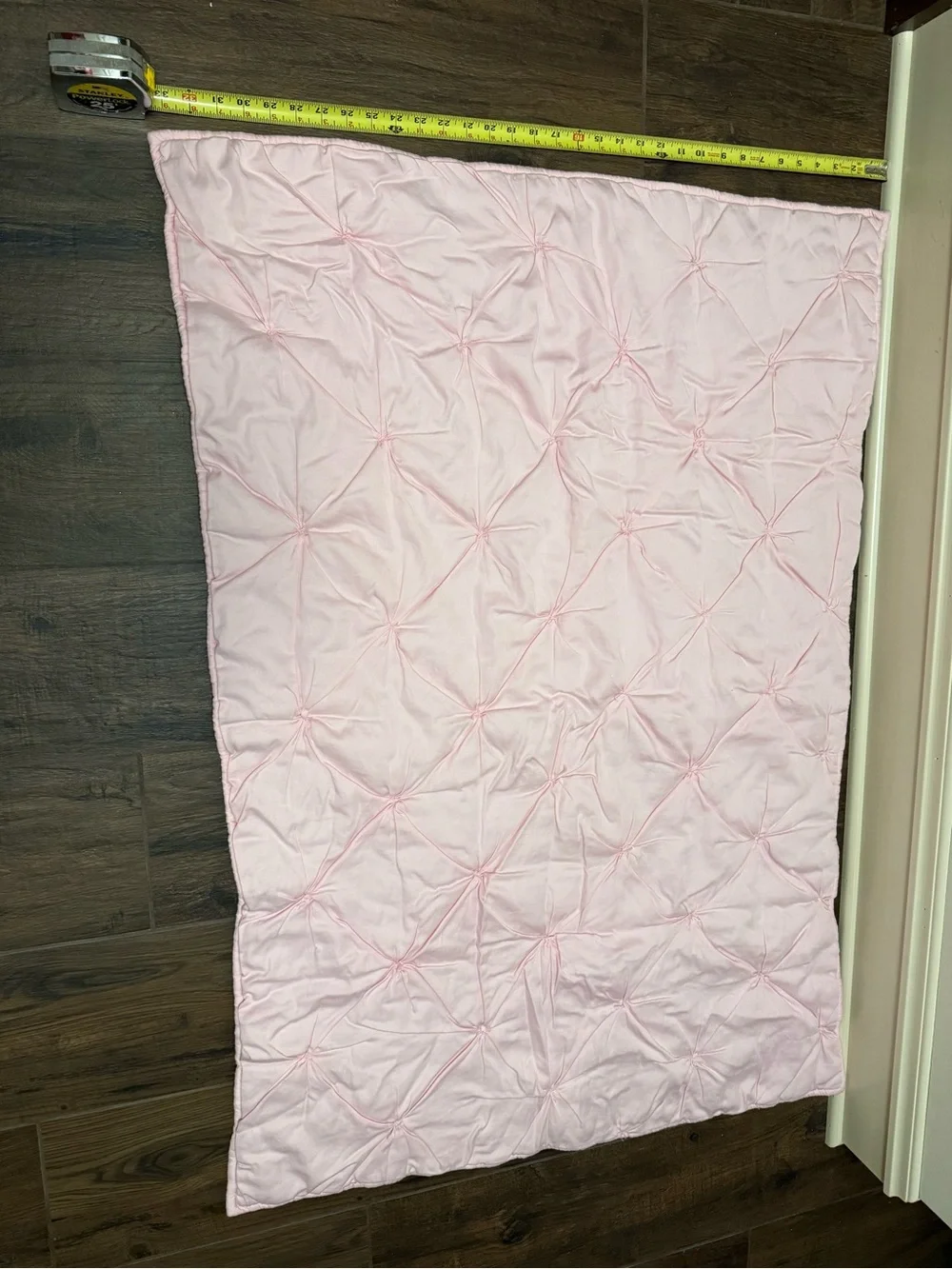 Pottery Barn Kids Pink Pintuck Baby Quilt